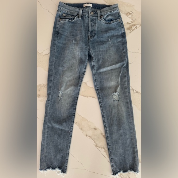 7 For All Mankind Light Blue Distressed Skinny Josefina Jeans Sz 25 EUC - Picture 1 of 4